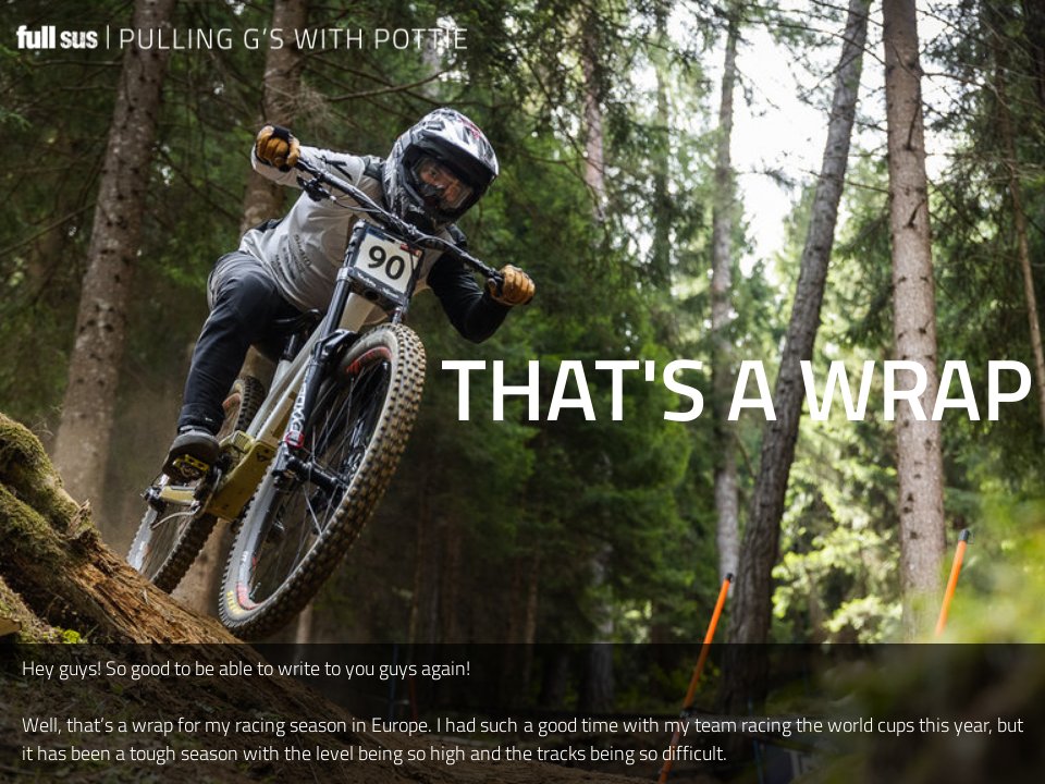 PULLING G'S WITH POTTIE Full Sus MTB Mag Vol 76